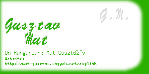 gusztav mut business card